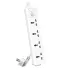 Deli ET403 2-Pin 4-Port 3-Meter Cable White Power Strip